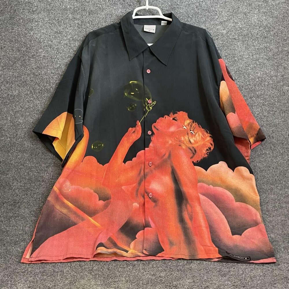 Vintage 90s Playboy Bunny Sexy Model Bubble Bath Portrait Graphic Shirt Mens Med